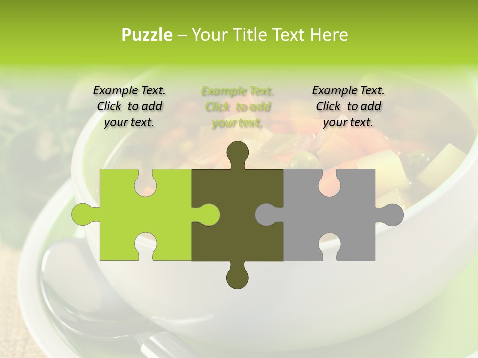 Green Bean Dish Red PowerPoint Template