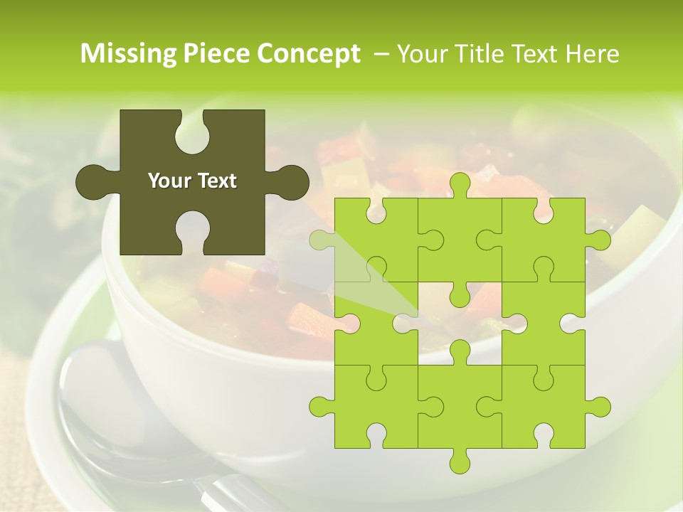 Green Bean Dish Red PowerPoint Template