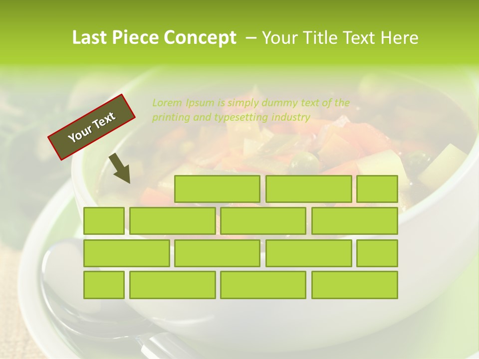 Green Bean Dish Red PowerPoint Template