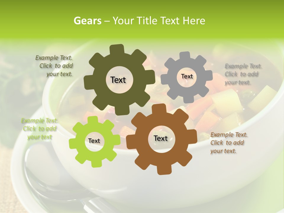 Green Bean Dish Red PowerPoint Template