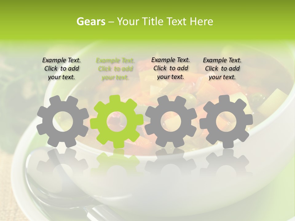 Green Bean Dish Red PowerPoint Template