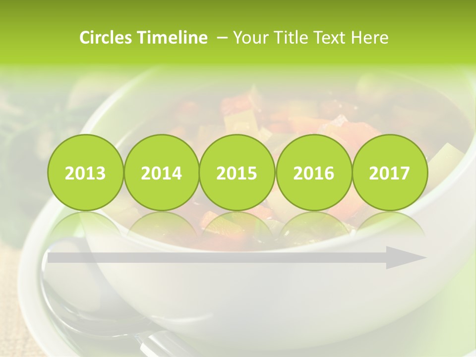 Green Bean Dish Red PowerPoint Template