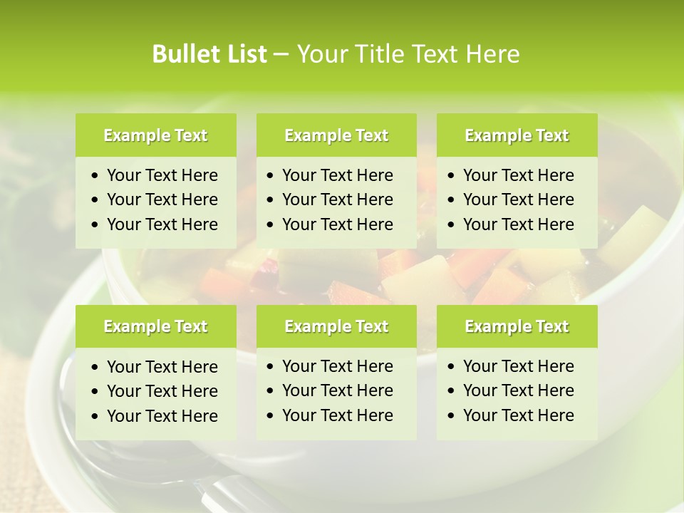 Green Bean Dish Red PowerPoint Template