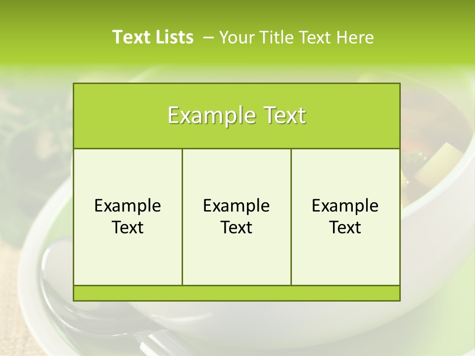 Green Bean Dish Red PowerPoint Template