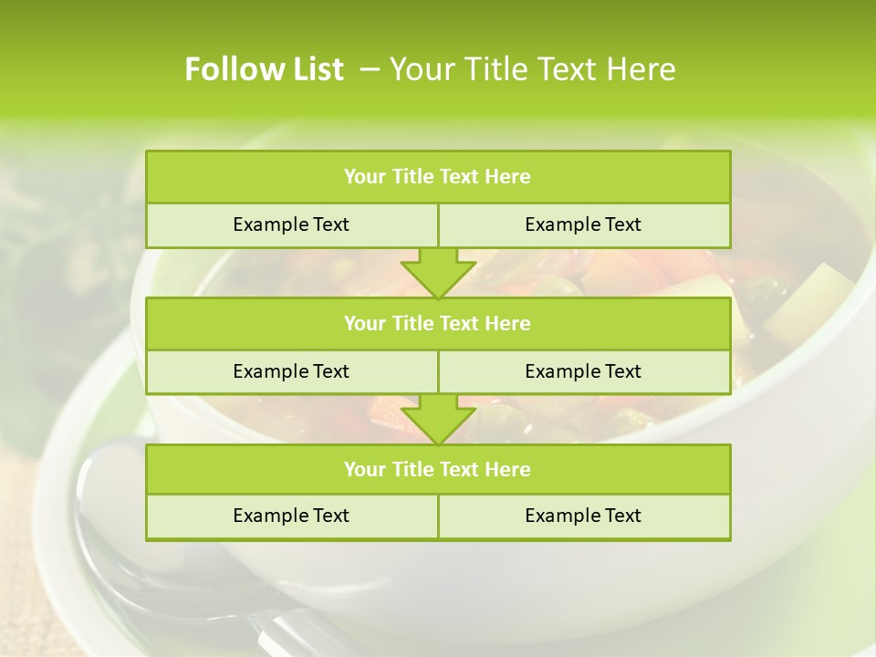 Green Bean Dish Red PowerPoint Template