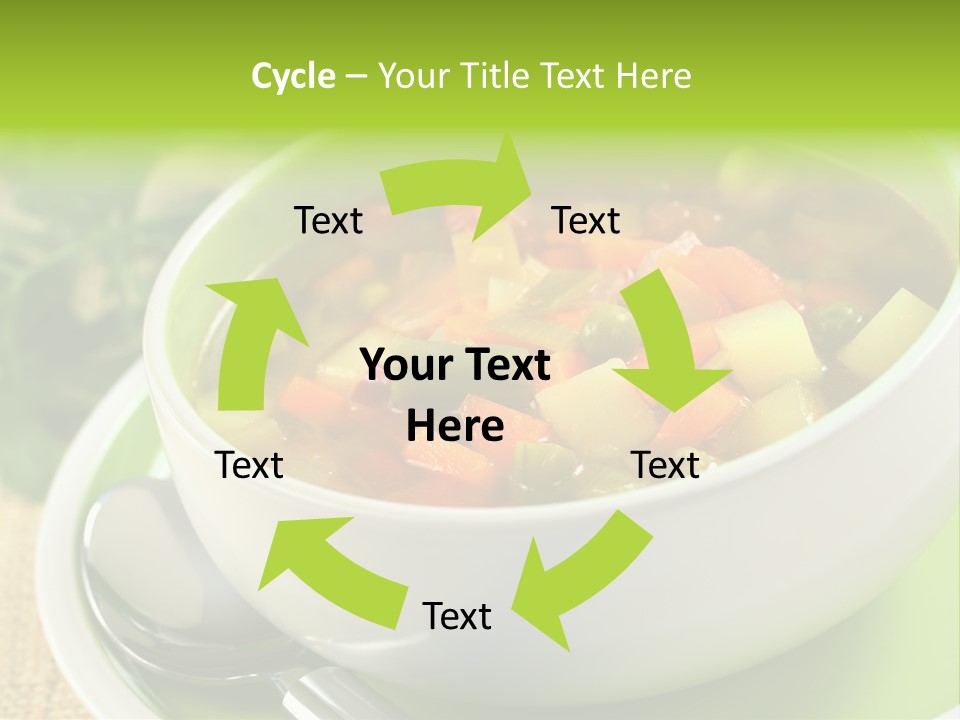 Green Bean Dish Red PowerPoint Template