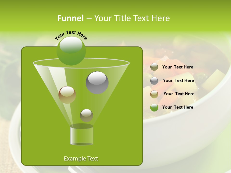 Green Bean Dish Red PowerPoint Template