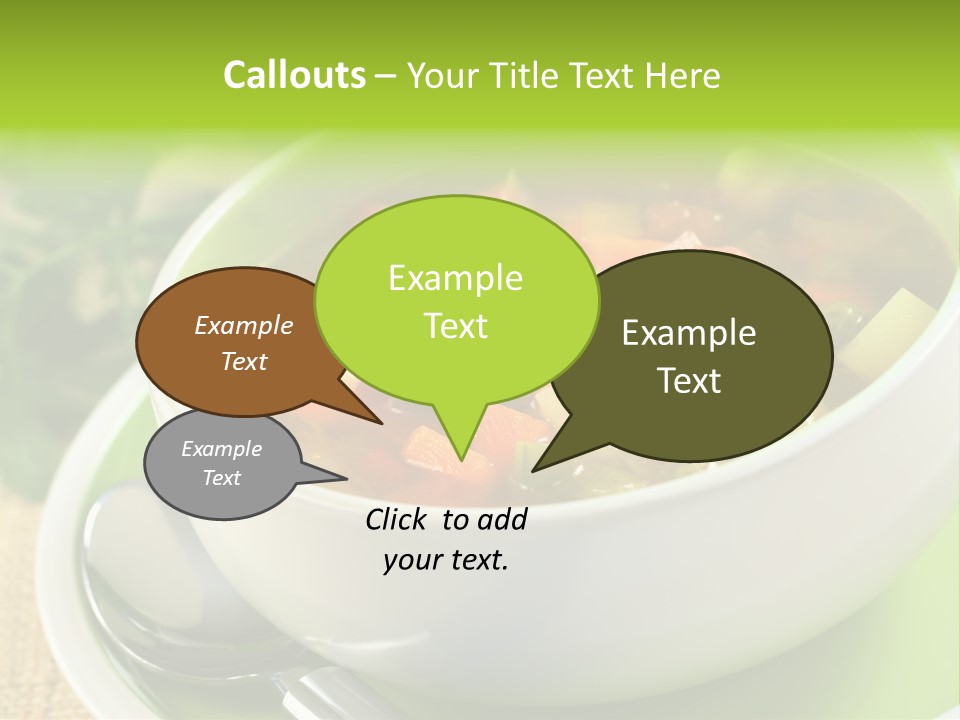 Green Bean Dish Red PowerPoint Template