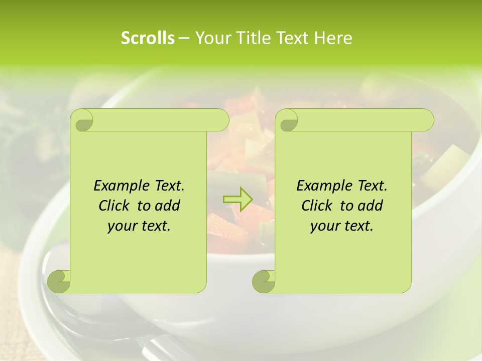 Green Bean Dish Red PowerPoint Template