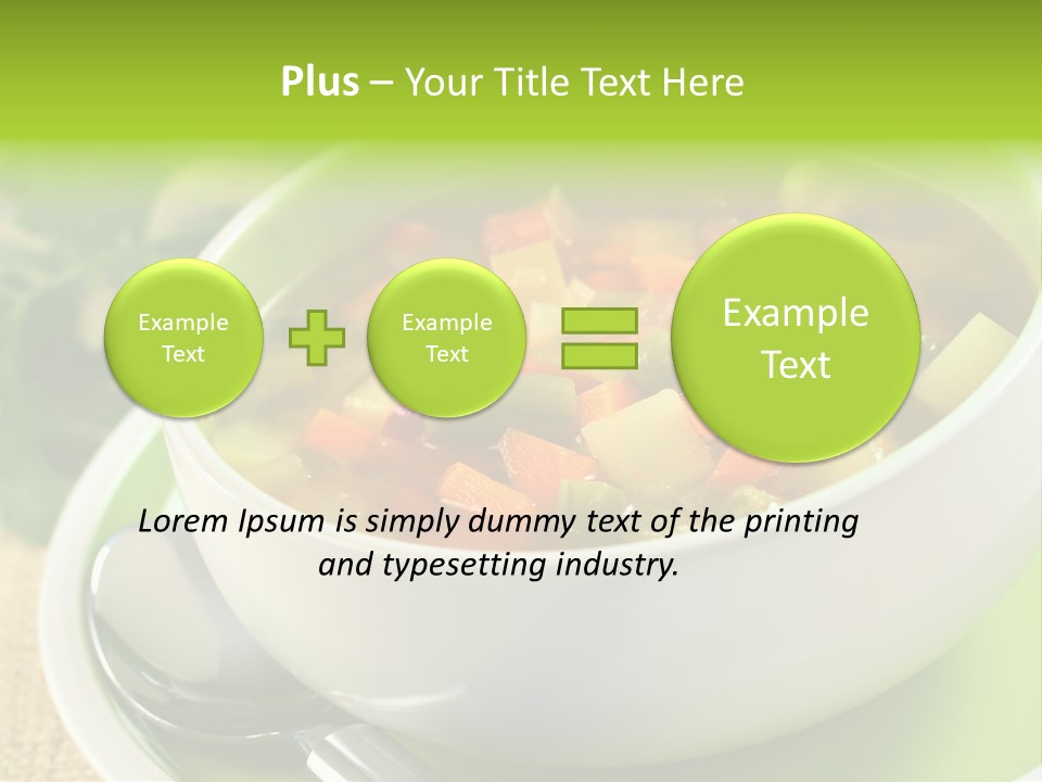 Green Bean Dish Red PowerPoint Template