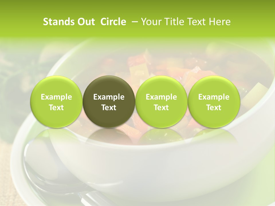 Green Bean Dish Red PowerPoint Template