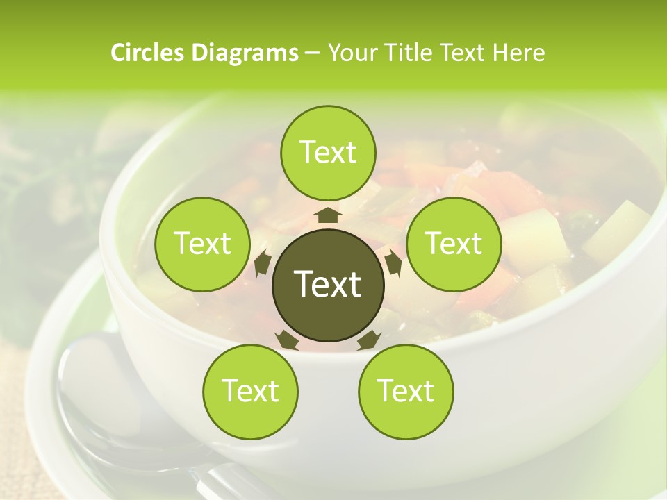 Green Bean Dish Red PowerPoint Template