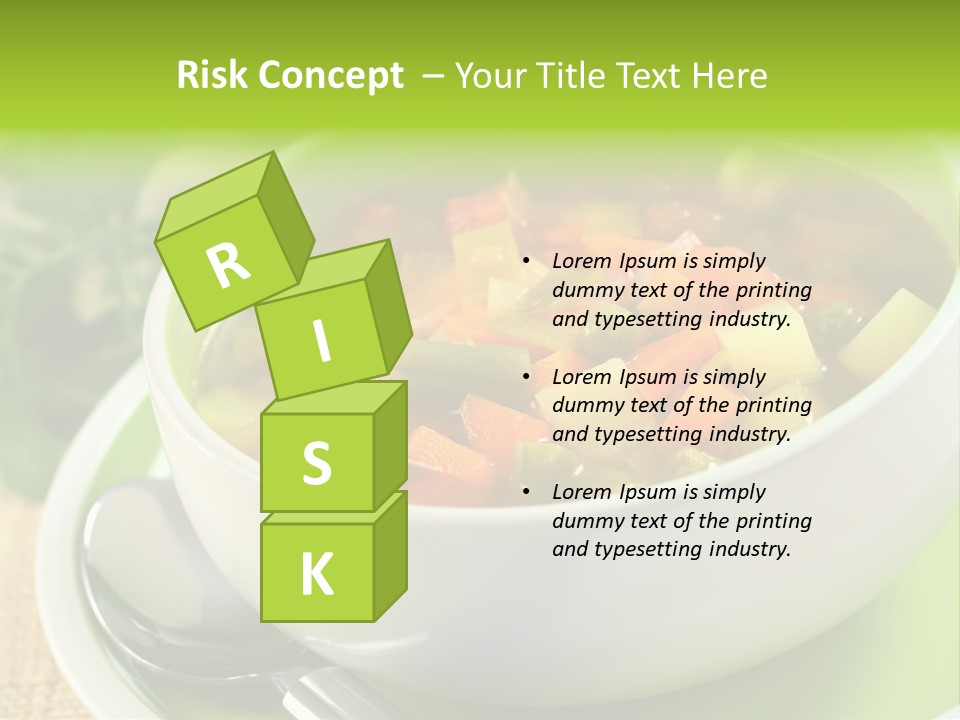 Green Bean Dish Red PowerPoint Template