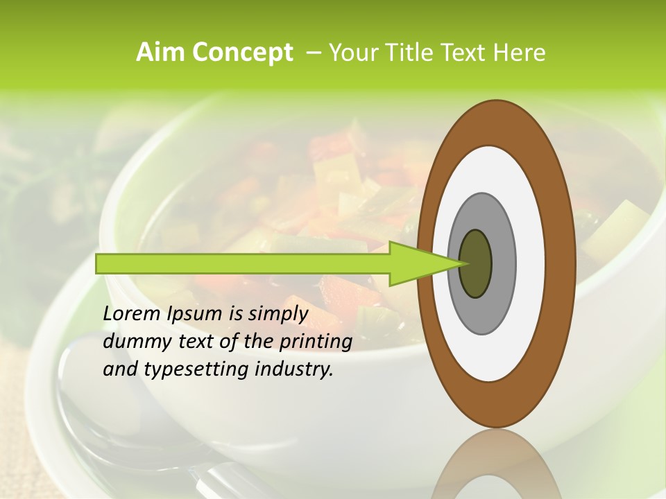 Green Bean Dish Red PowerPoint Template