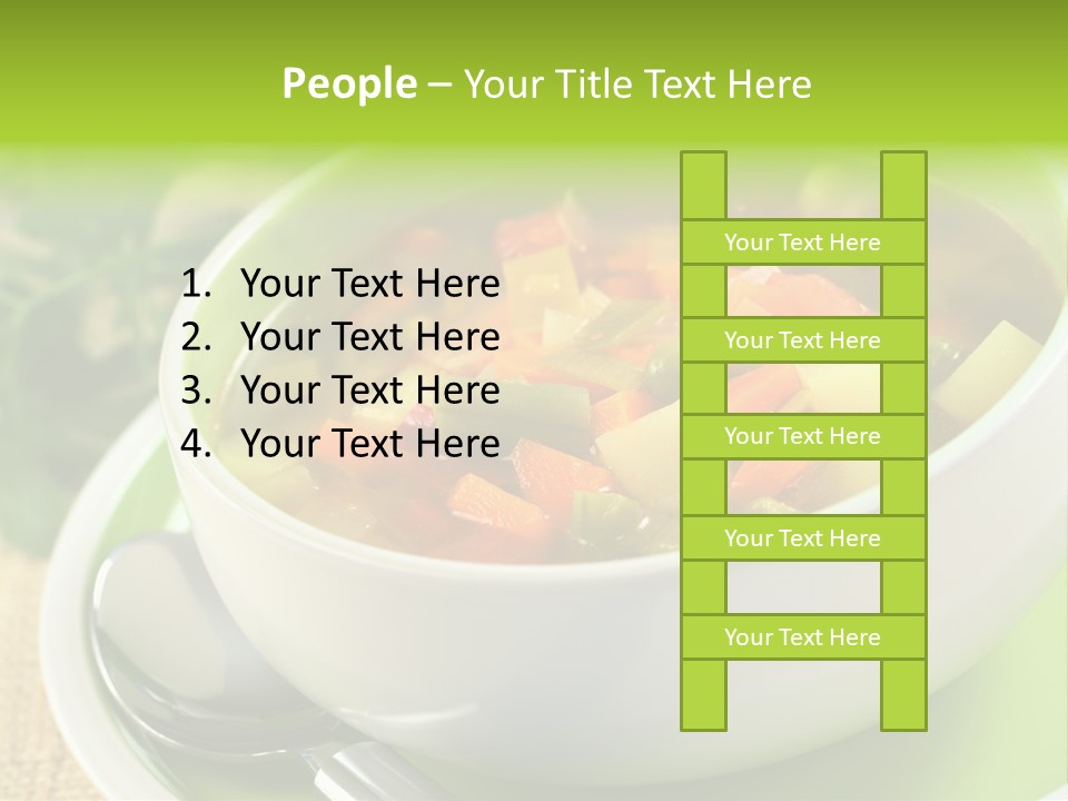 Green Bean Dish Red PowerPoint Template