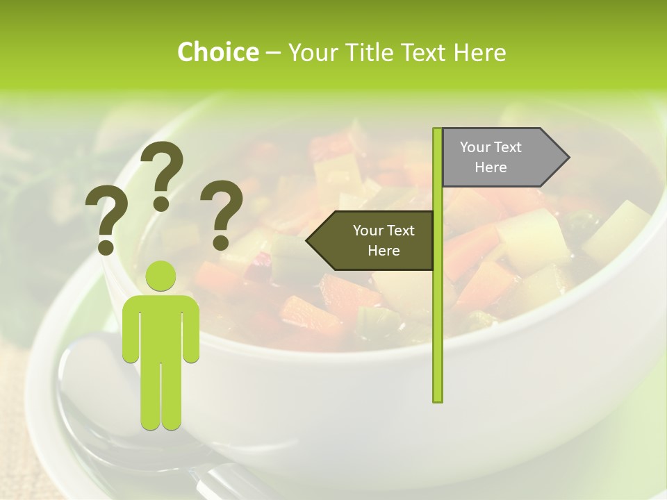 Green Bean Dish Red PowerPoint Template