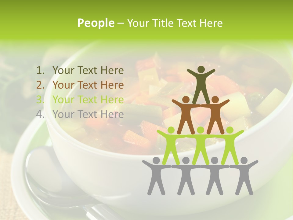Green Bean Dish Red PowerPoint Template