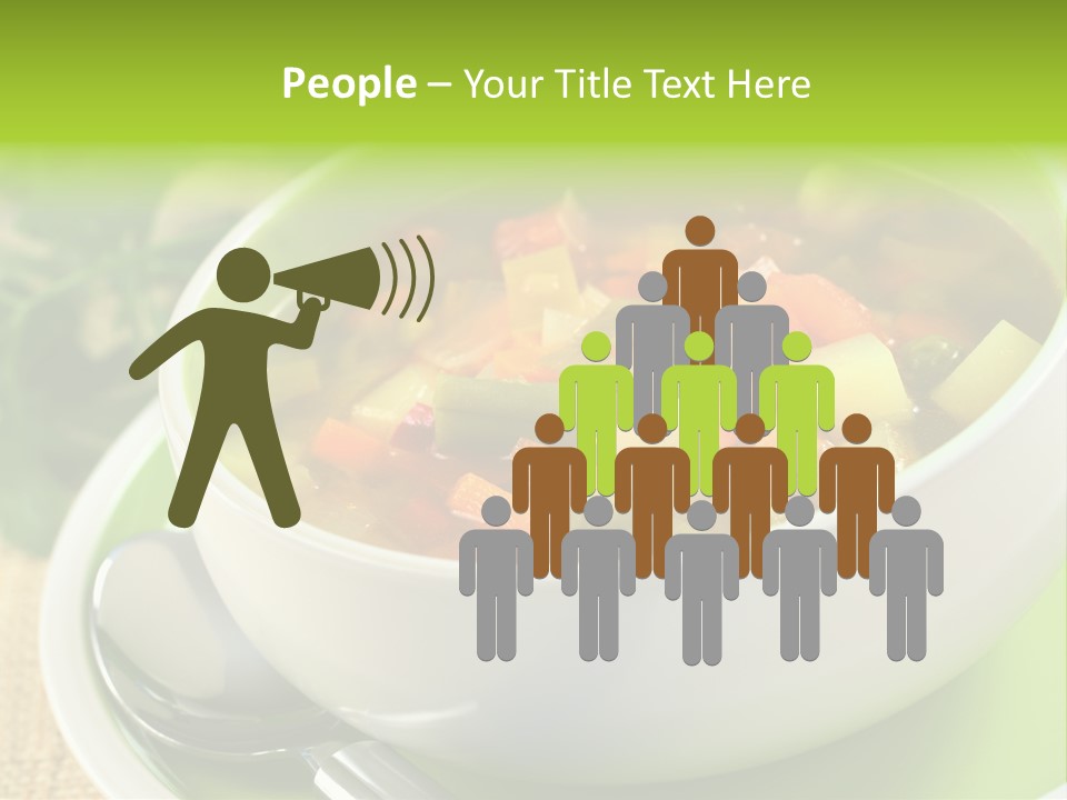 Green Bean Dish Red PowerPoint Template