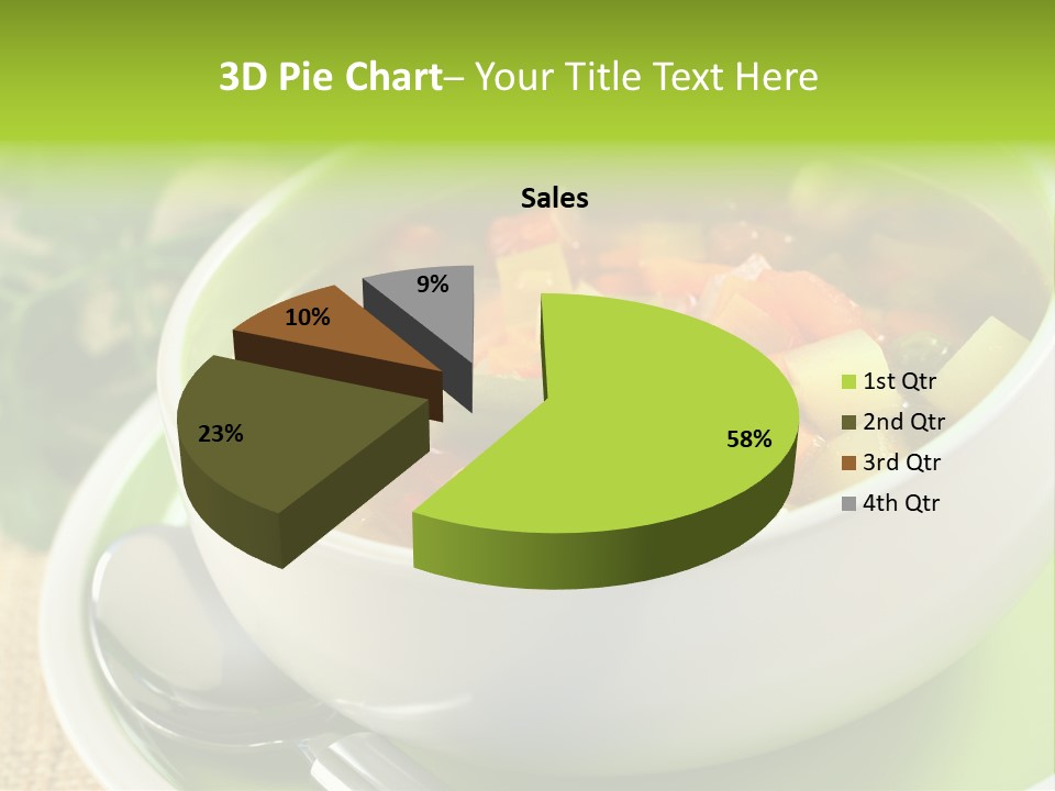 Green Bean Dish Red PowerPoint Template