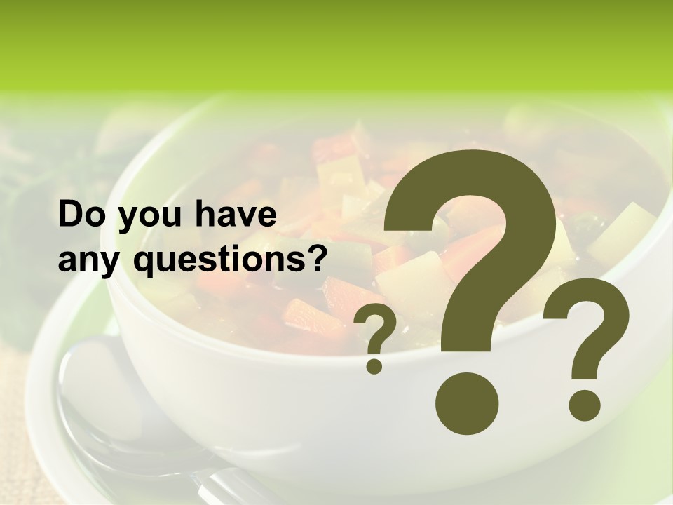 Green Bean Dish Red PowerPoint Template