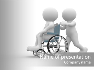 Disabled Single Assistance PowerPoint Template