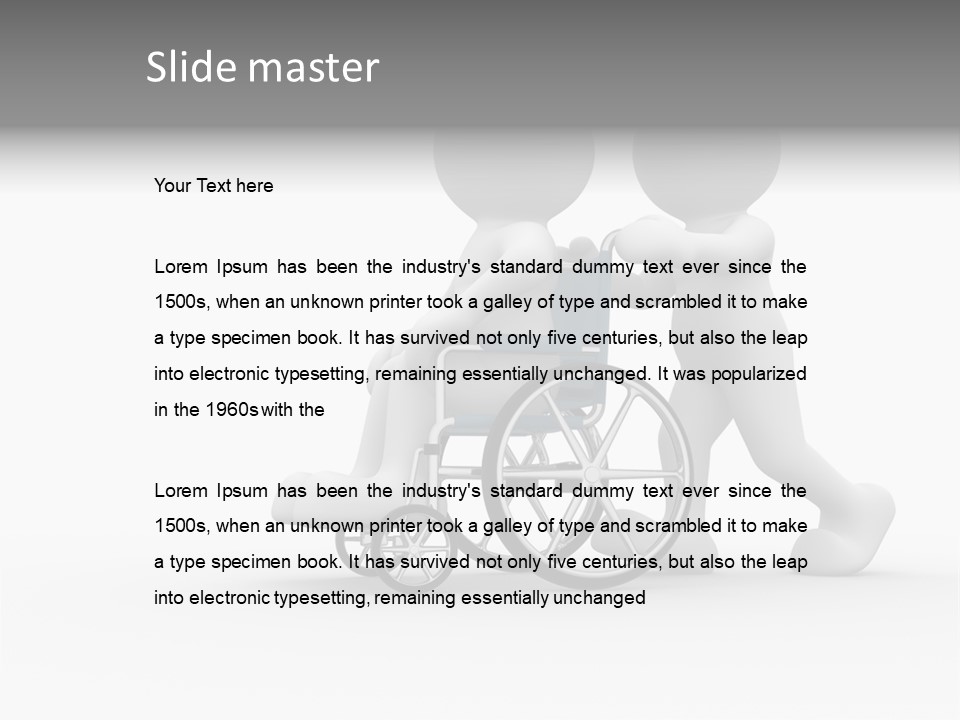 Disabled Single Assistance PowerPoint Template