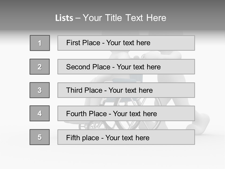 Disabled Single Assistance PowerPoint Template