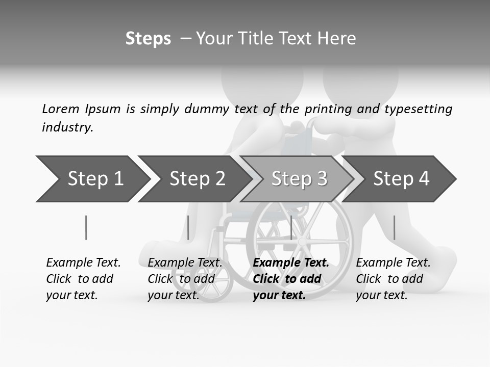 Disabled Single Assistance PowerPoint Template