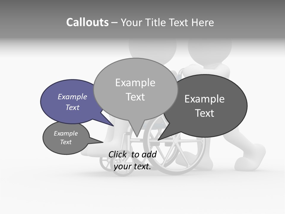 Disabled Single Assistance PowerPoint Template
