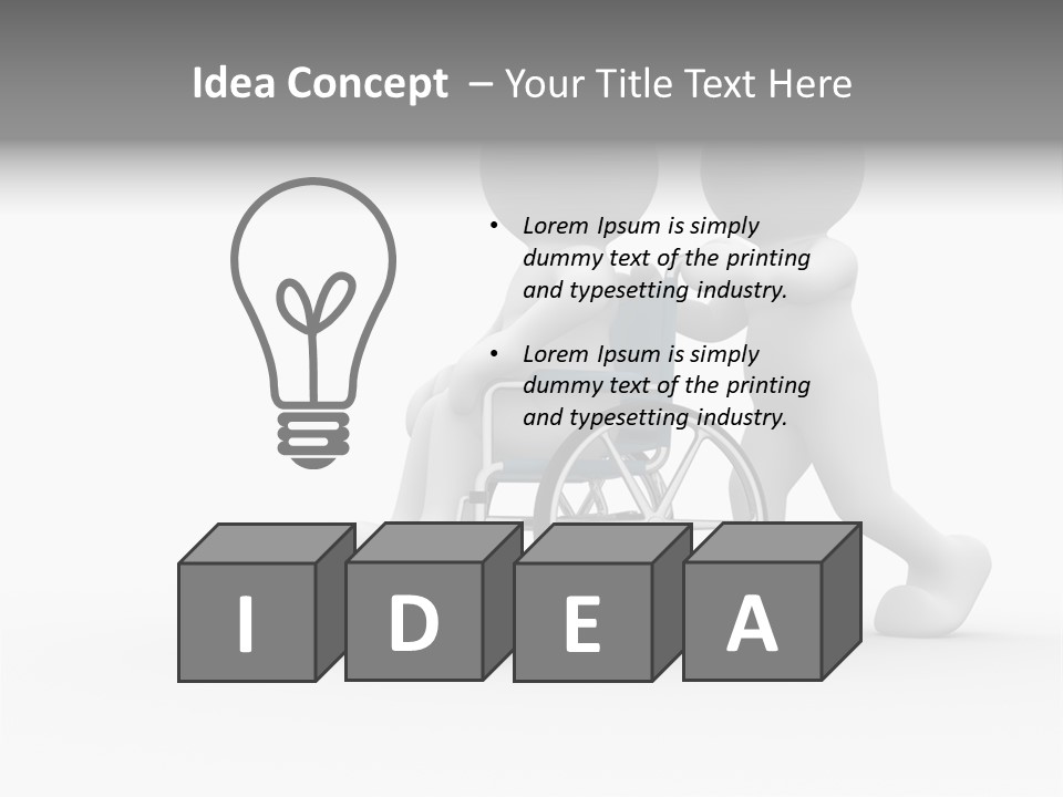 Disabled Single Assistance PowerPoint Template