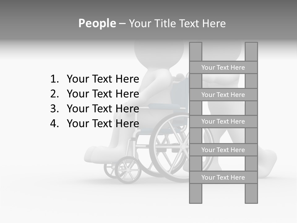 Disabled Single Assistance PowerPoint Template