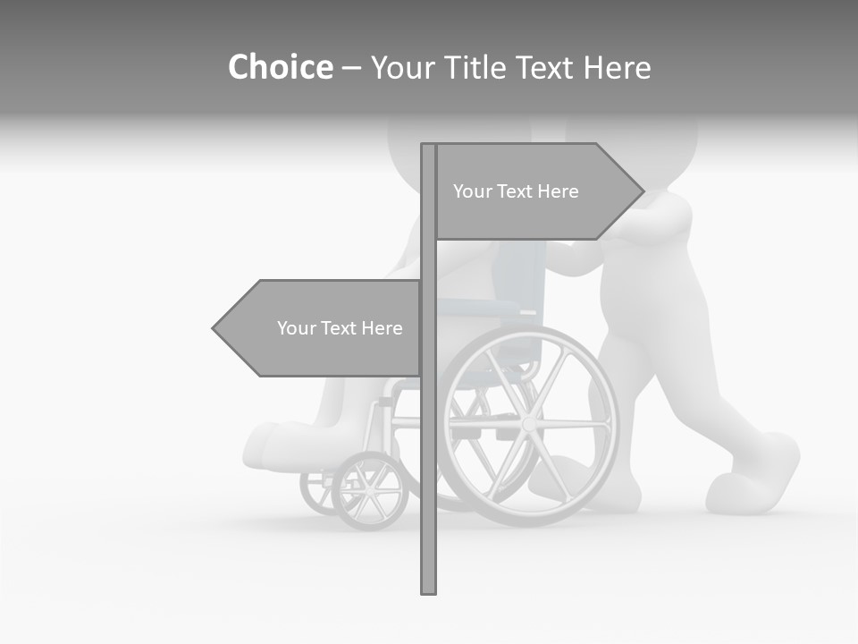 Disabled Single Assistance PowerPoint Template