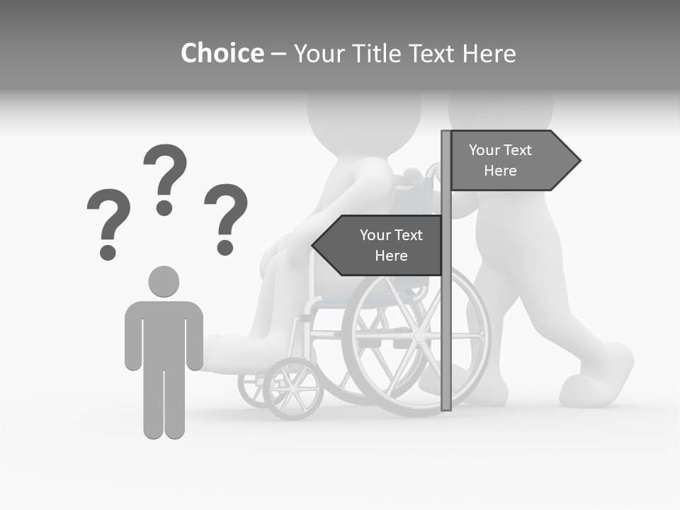 Disabled Single Assistance PowerPoint Template