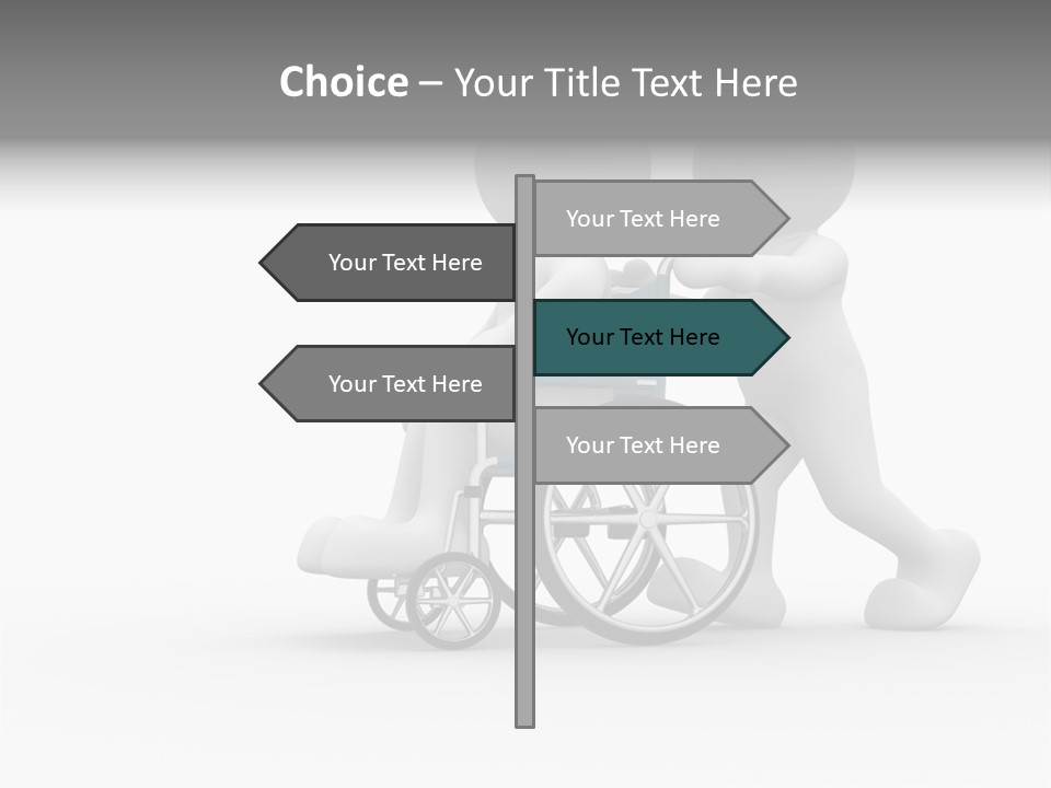 Disabled Single Assistance PowerPoint Template