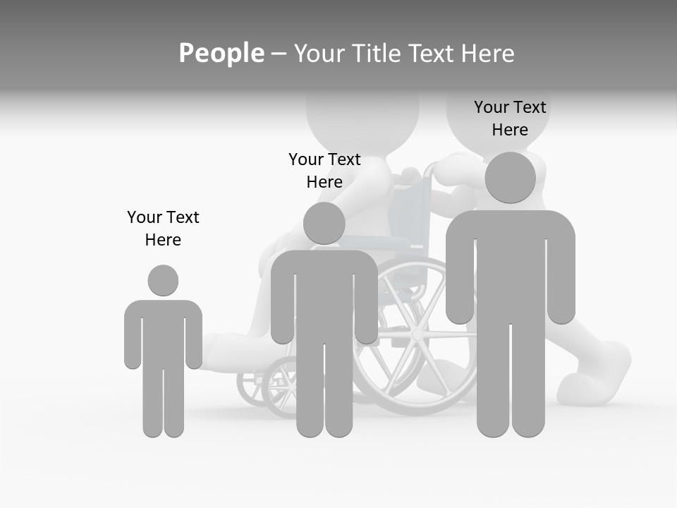 Disabled Single Assistance PowerPoint Template