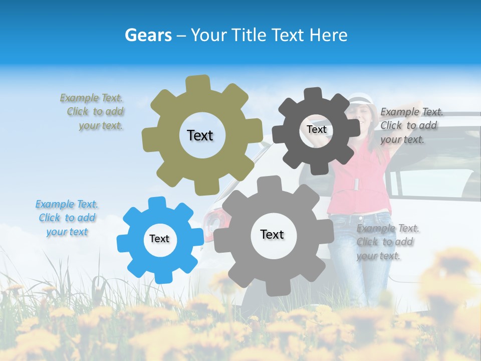 Cheerful Beautiful Cloud PowerPoint Template