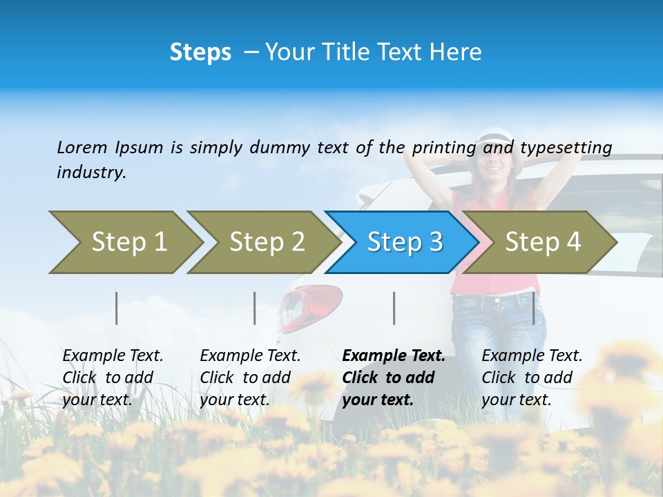 Cheerful Beautiful Cloud PowerPoint Template