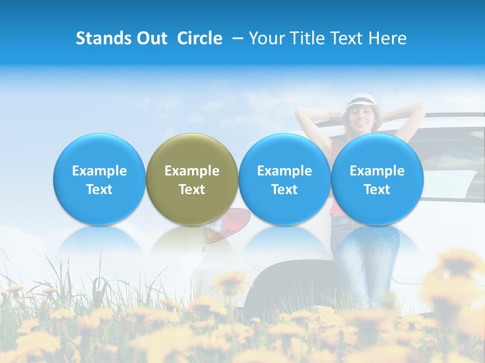 Cheerful Beautiful Cloud PowerPoint Template