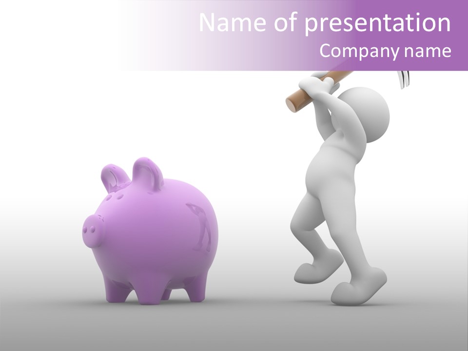 Urgent Piggybank Investment PowerPoint Template