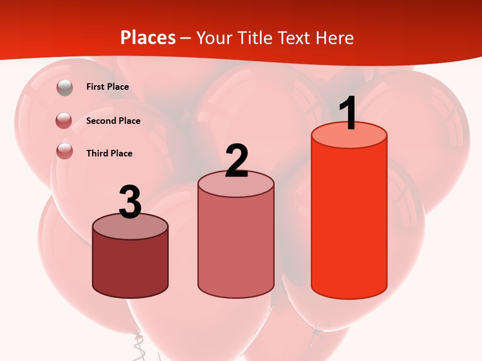 Bunch Balloons Romantic PowerPoint Template