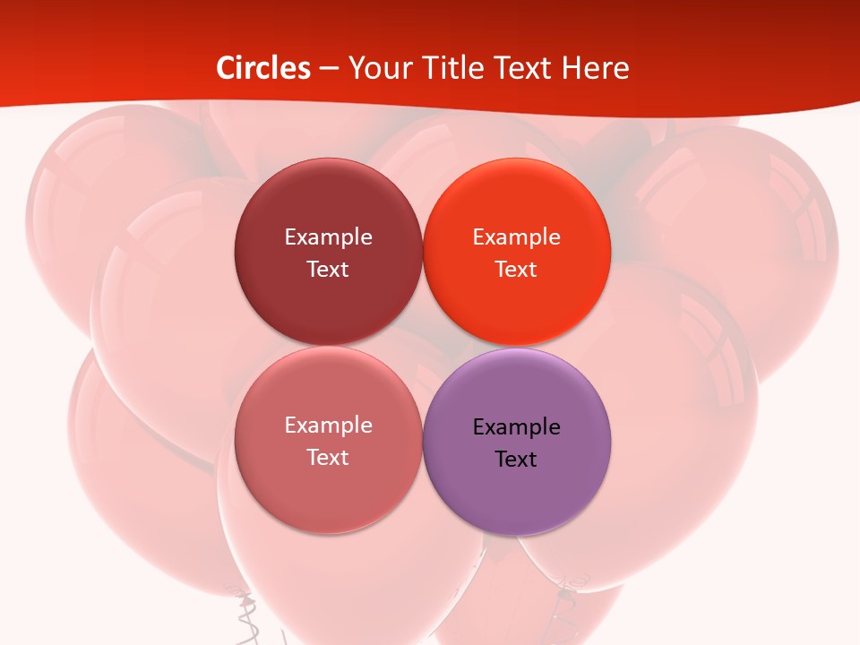 Bunch Balloons Romantic PowerPoint Template