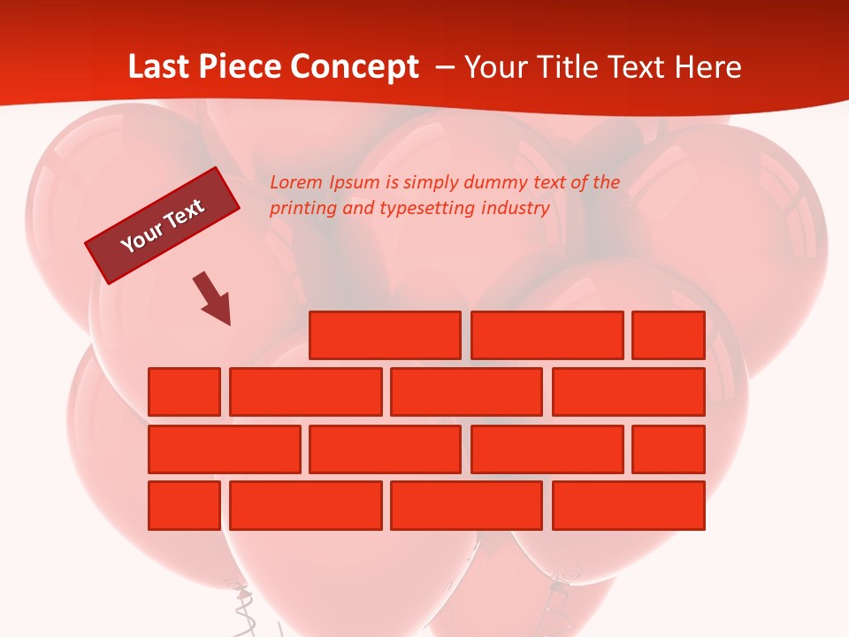 Bunch Balloons Romantic PowerPoint Template