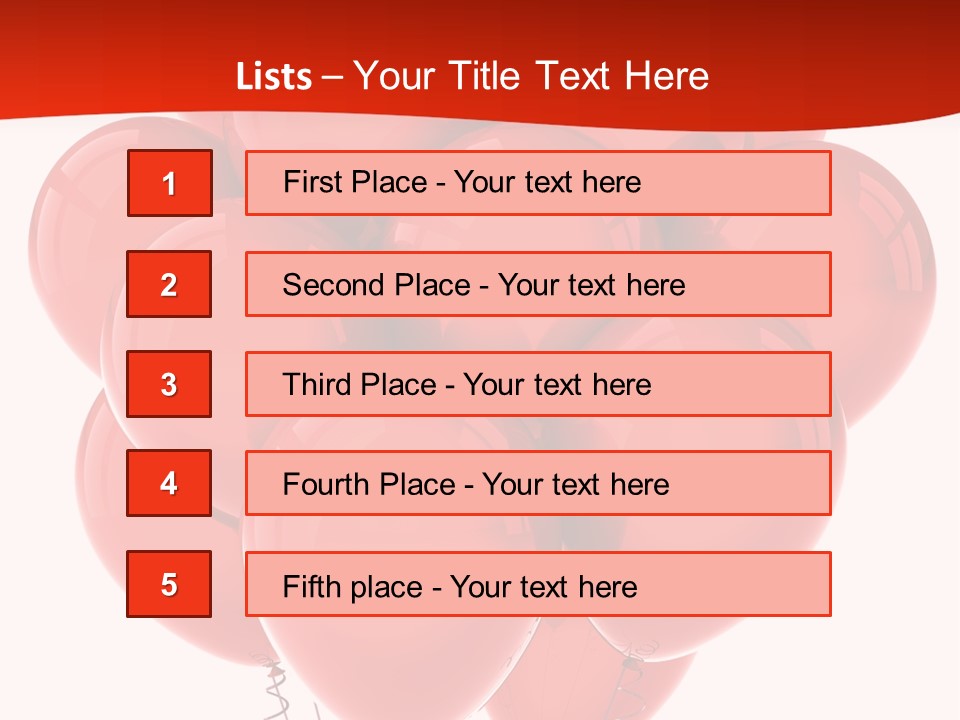 Bunch Balloons Romantic PowerPoint Template