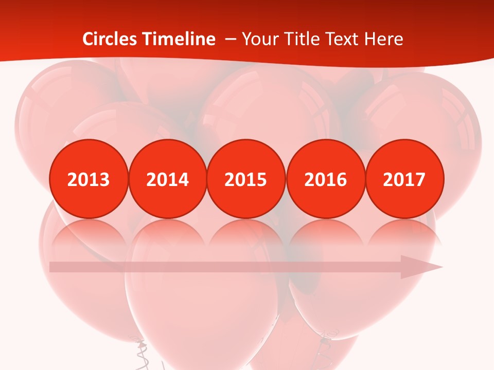 Bunch Balloons Romantic PowerPoint Template