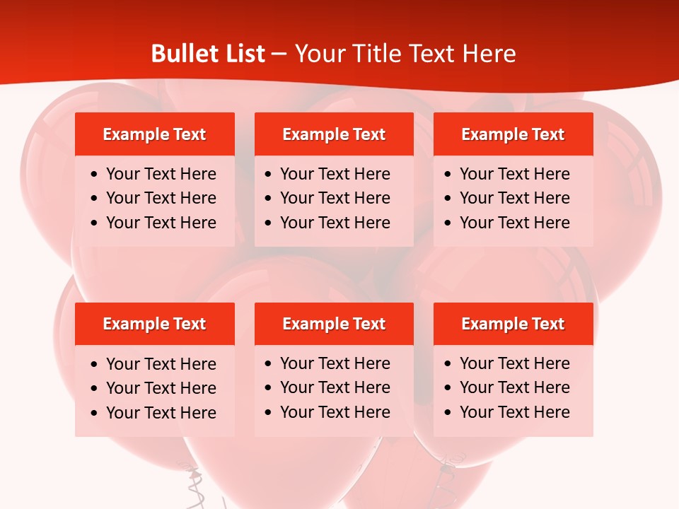 Bunch Balloons Romantic PowerPoint Template