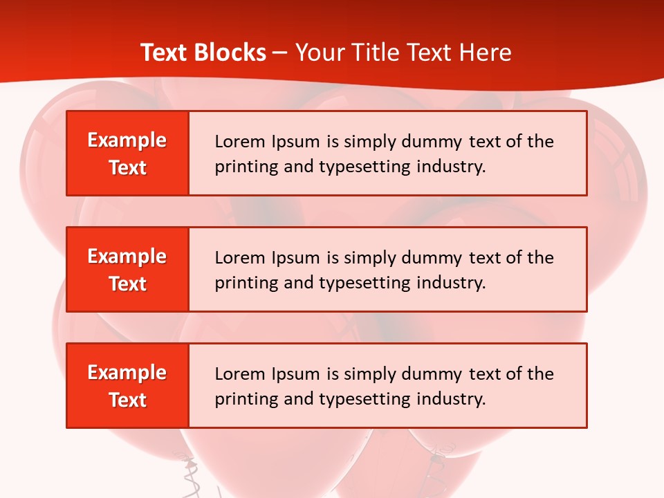 Bunch Balloons Romantic PowerPoint Template