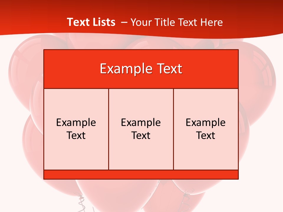 Bunch Balloons Romantic PowerPoint Template