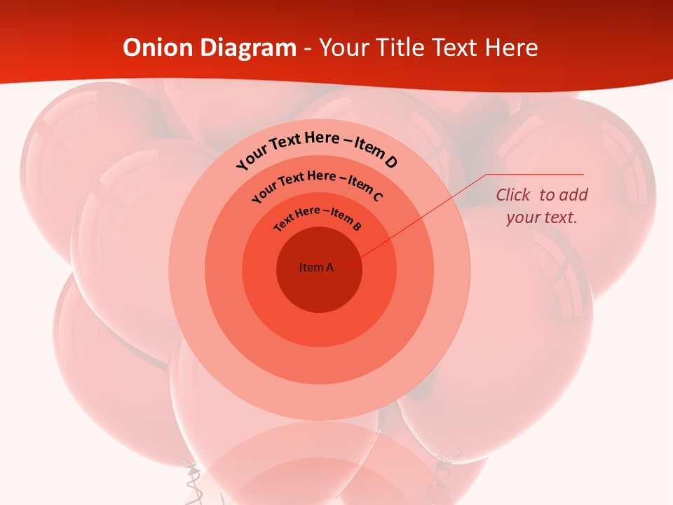 Bunch Balloons Romantic PowerPoint Template