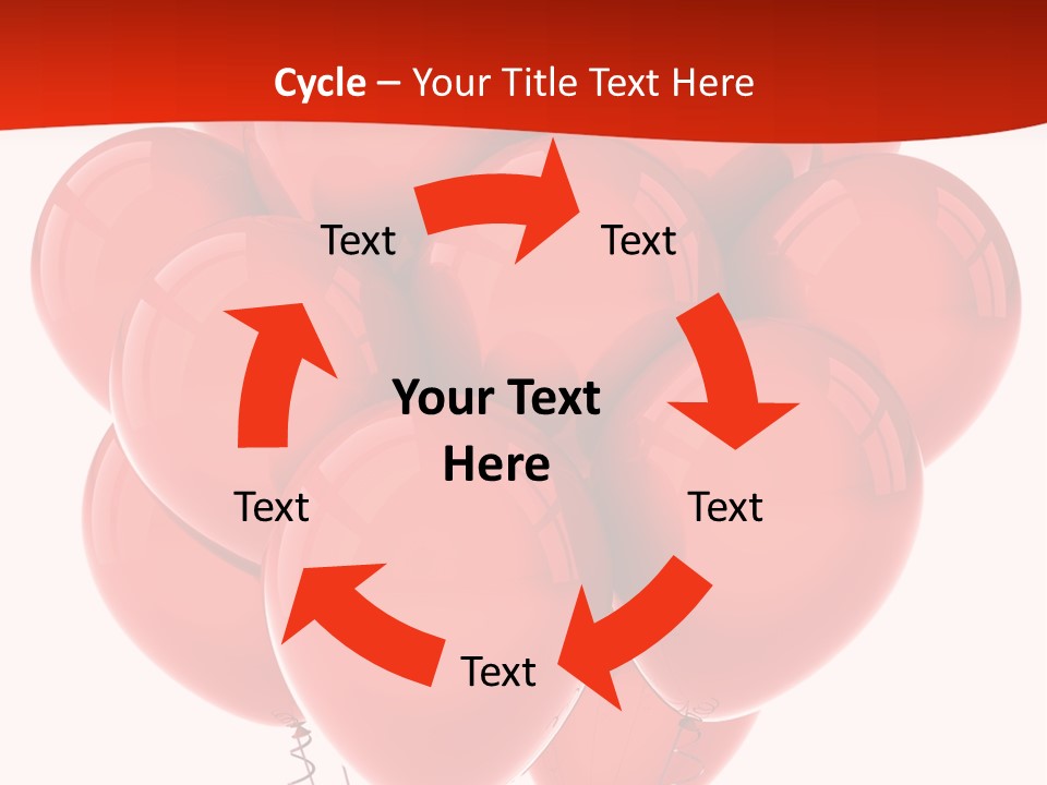 Bunch Balloons Romantic PowerPoint Template