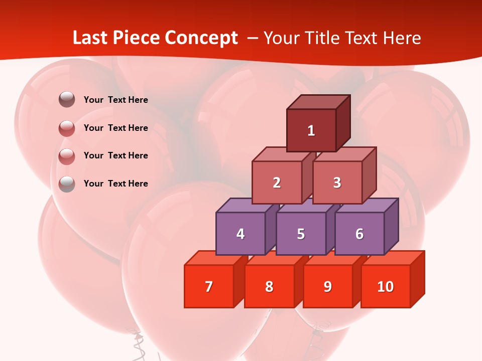 Bunch Balloons Romantic PowerPoint Template